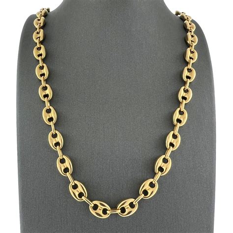 solid gold gucci link chain|gucci link gold chain necklace.